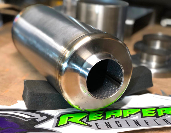 Demon Flow Series 4.0 Customisable Round Barrel Muffler/Resonator.