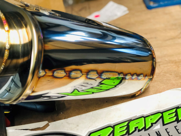 Reaper Engineering Single Inlet 6" x 10" Single Dumper Mufflers