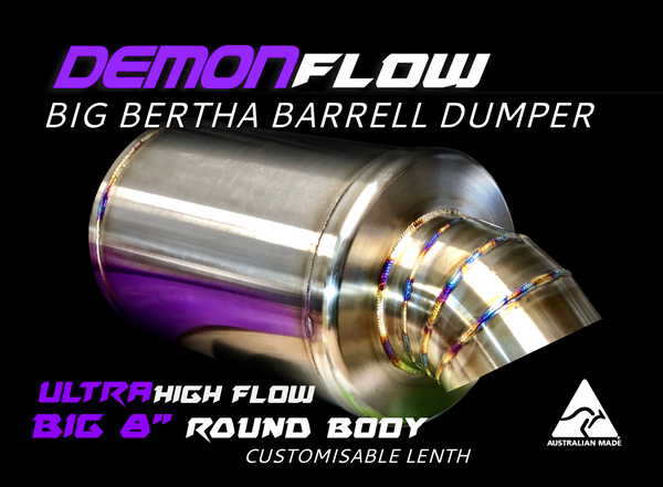 Demon Flow Series 4.0 Customisable BIG BERTHA Barrel Dumper Muffler.