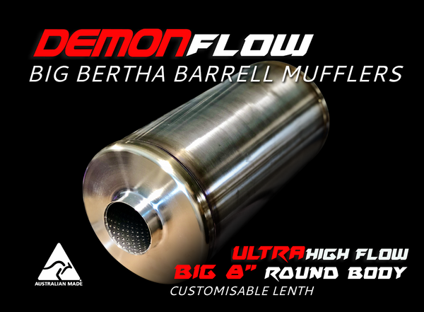 Demon Flow Series 4.0 Customisable BIG BERTHA Barrel Muffler.