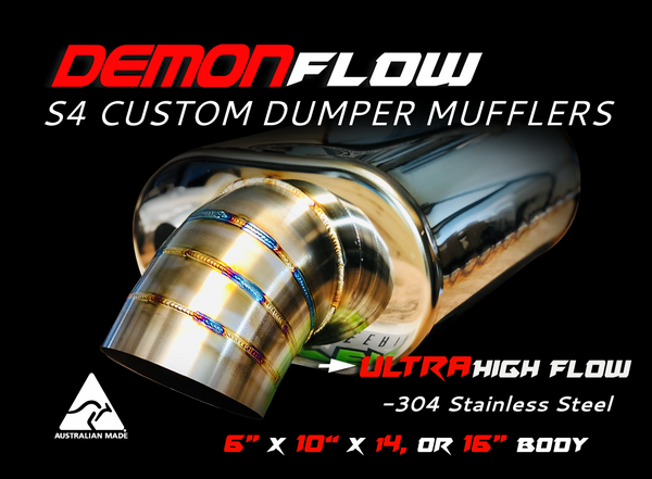 Reaper Engineering Single Inlet 6" x 10" Single Dumper Mufflers