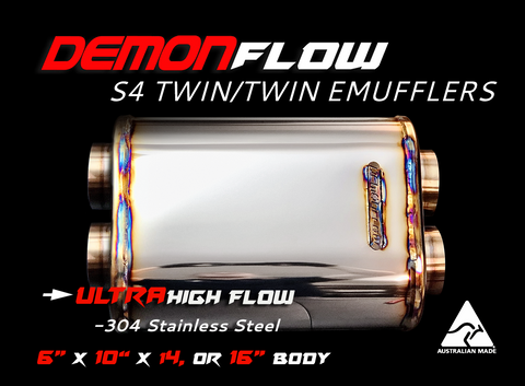 Reaper Engineering  Twin/Twin 6" x 10" Demon Flow Mufflers