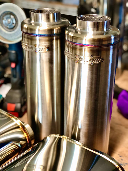 Demon Flow Series 4.0 Customisable Round Barrel Muffler/Resonator.