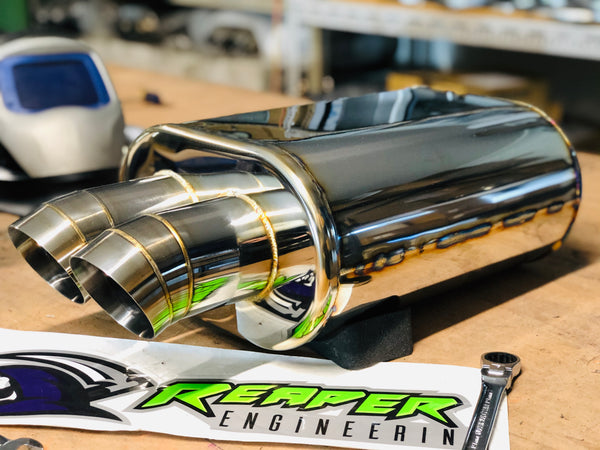Reaper Engineering Single Inlet Big Bertha Twin Dumper Mufflers